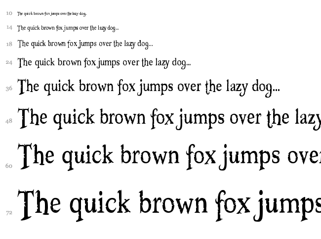 Booter font waterfall