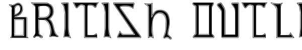 British Outline Majuscules font