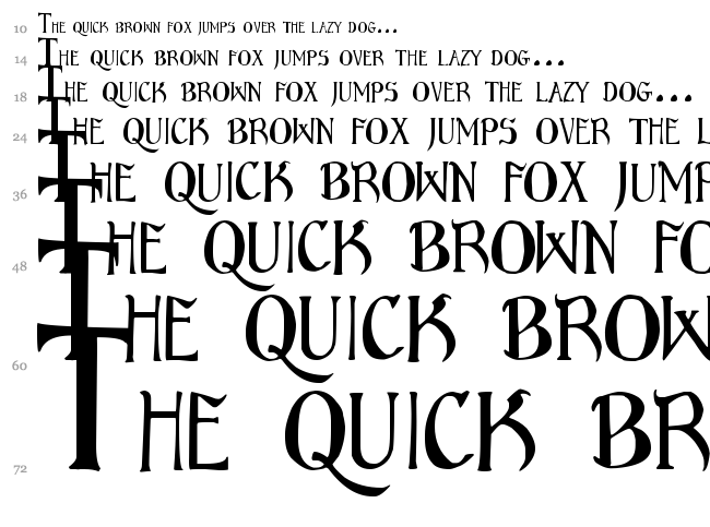 Bruce font waterfall