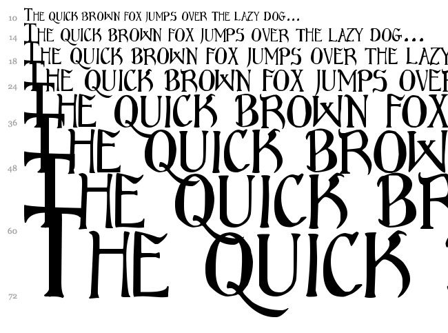 Bruce font waterfall
