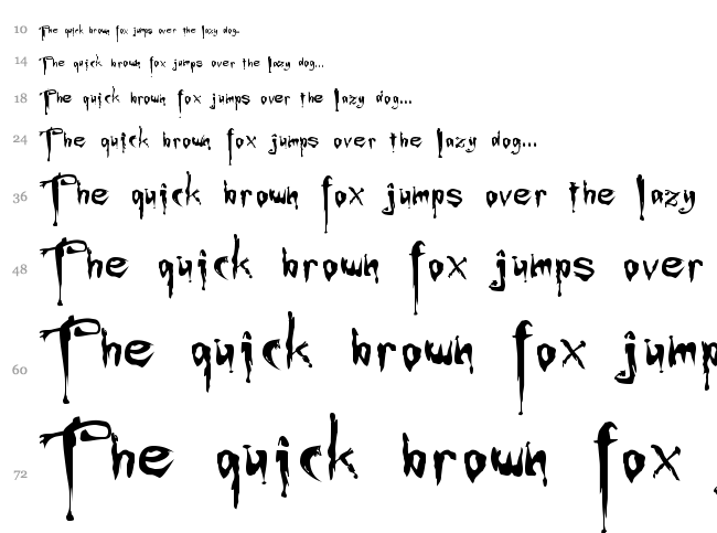 Buffied font waterfall