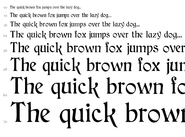 CAT Childs font waterfall