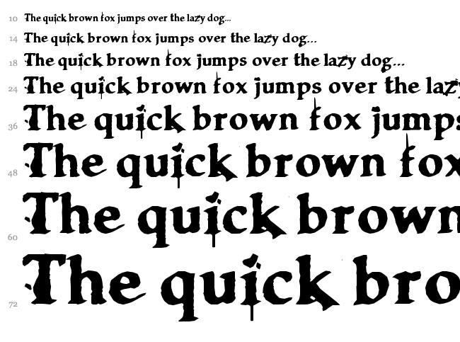 Clarisse font waterfall