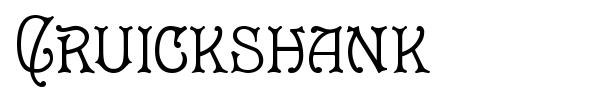 Cruickshank font