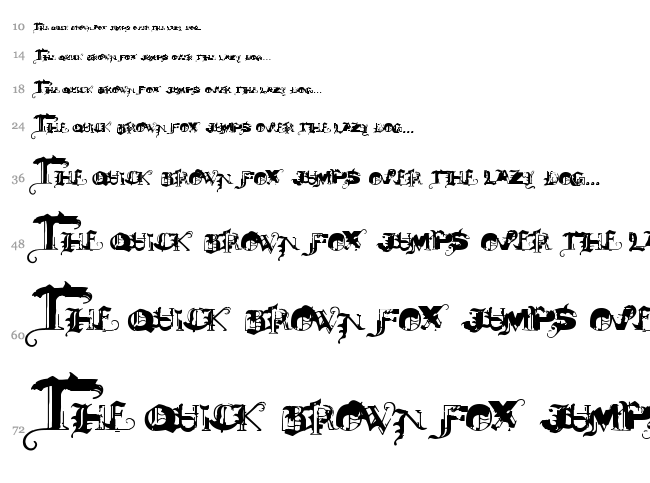 DeathMix font waterfall