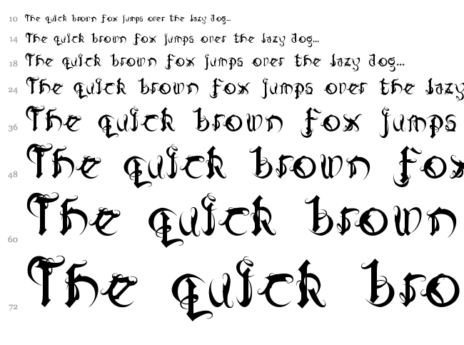 Diablo font waterfall