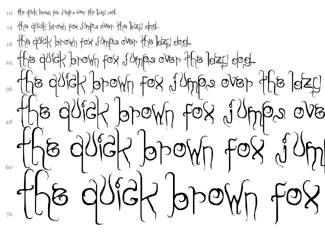 Dilate font waterfall