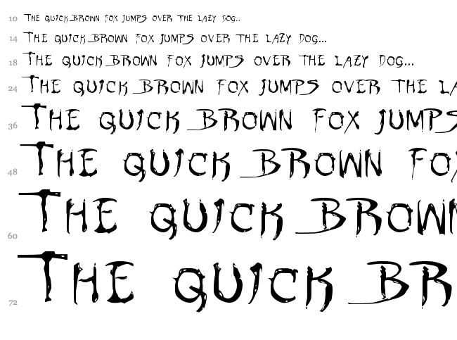 Dinobots font waterfall