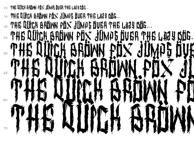Dirty Calligraphy font waterfall