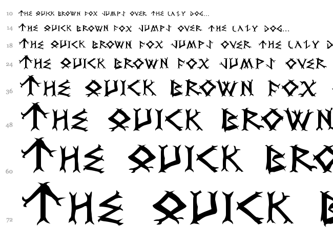 Dragon Order font waterfall