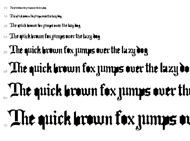 Drama Type font waterfall
