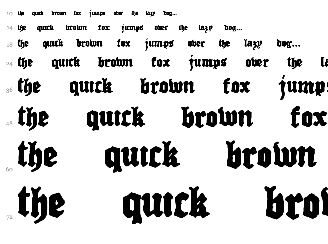 Drugstore font waterfall