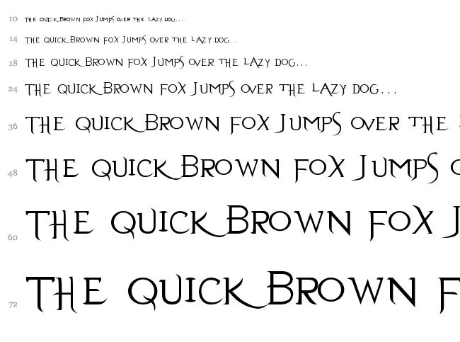 Evanescent font waterfall