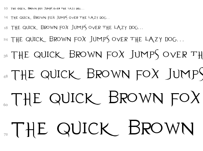 Evanescent font waterfall