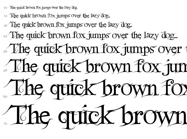 FairydustB font waterfall