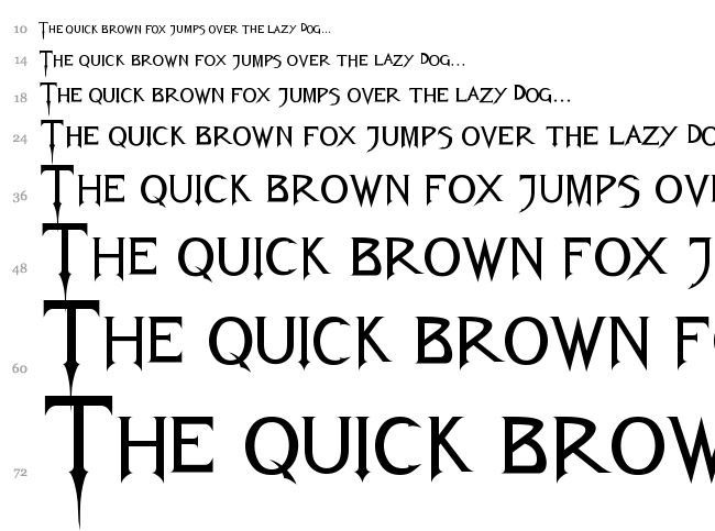 Fiolex Mephisto font waterfall