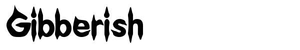Gibberish font preview