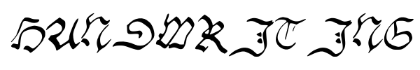 Handwriting Schwabacher font