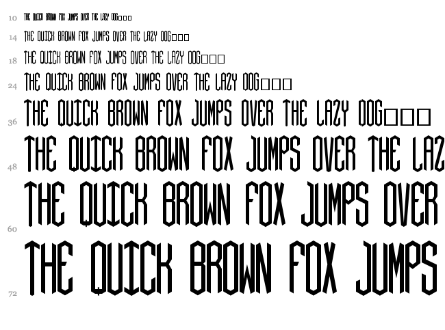 Hex font waterfall