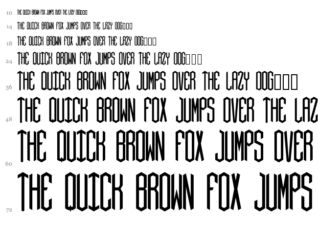 Hex font waterfall