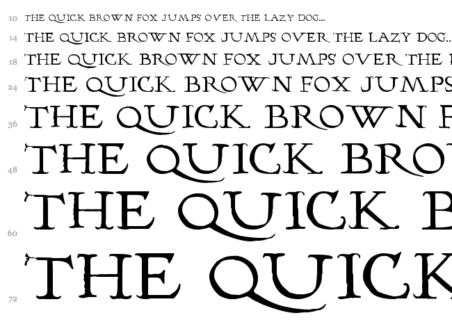 Hopfer Hornbook font waterfall