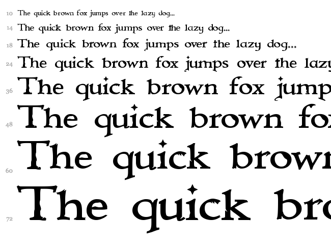 Immortal font waterfall