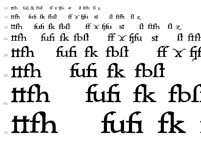 Immortal font waterfall