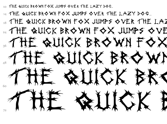 Incantation font waterfall
