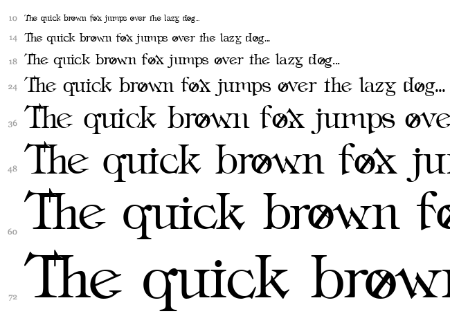 Industrial Schizophrenic font waterfall