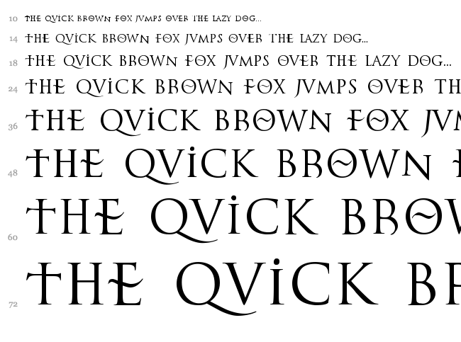  font waterfall