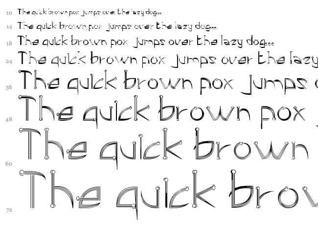Leonard Pirceng font waterfall