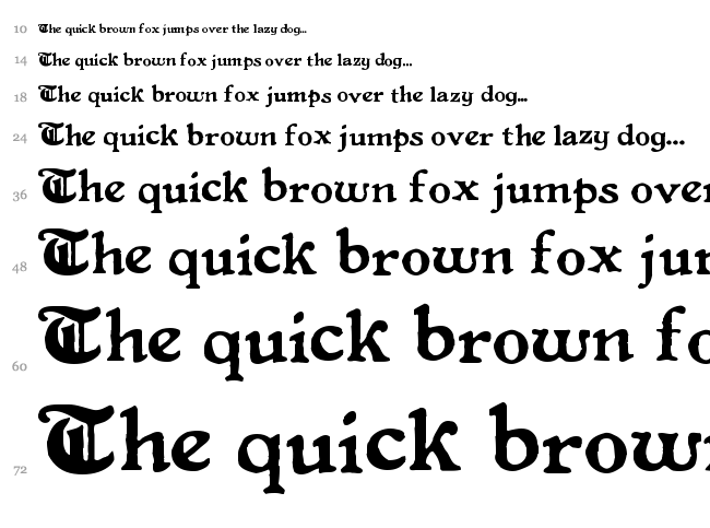 Level Fourteen Druid font waterfall