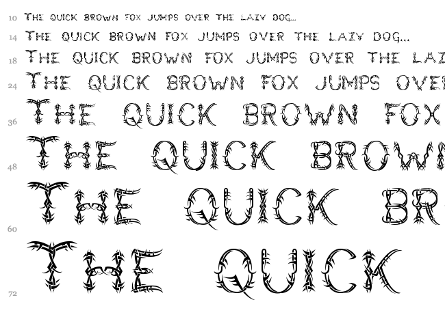 Lupus Blight font waterfall