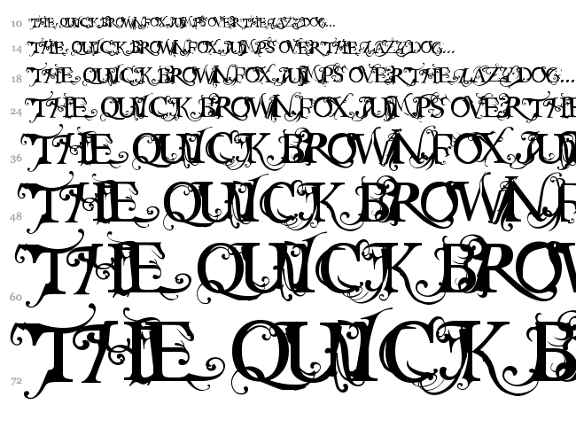 Macabra font waterfall