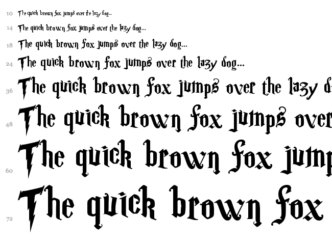 Magic School font waterfall