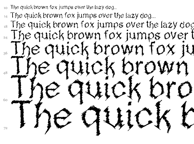 Metal Sketchvetica font waterfall