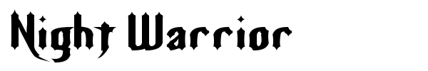 Night Warrior font
