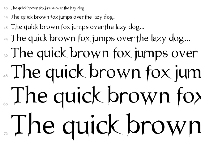 Nosferatu font waterfall