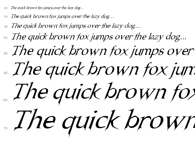 Nosferatu font waterfall