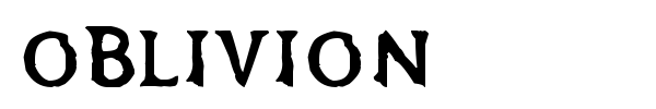Oblivion font preview