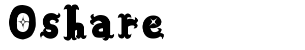 Oshare font preview