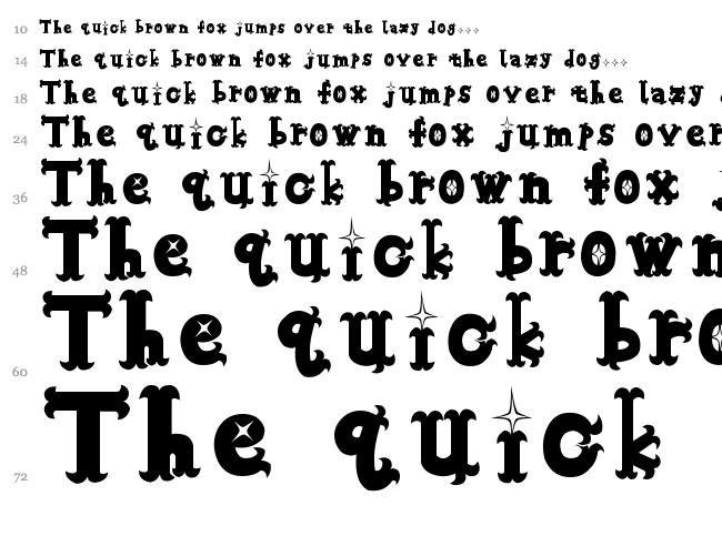 Oshare font waterfall