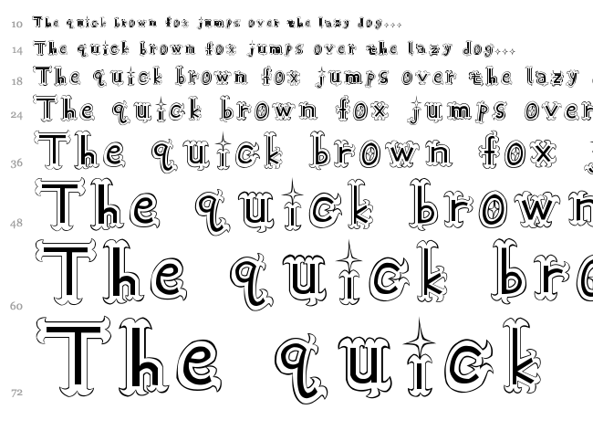 Oshare font waterfall