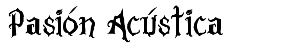 Pasi??n Ac??stica font