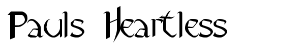 Pauls Heartless font