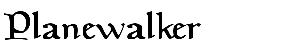 Planewalker font