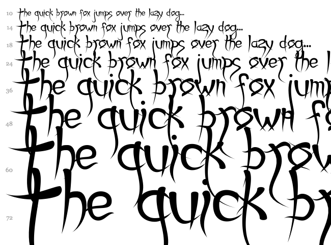 Psycho font waterfall