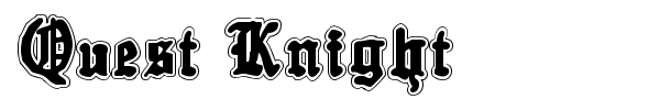 Quest Knight font preview