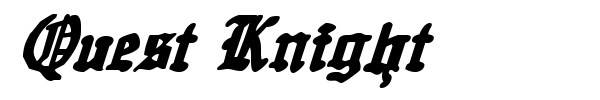 Quest Knight font preview