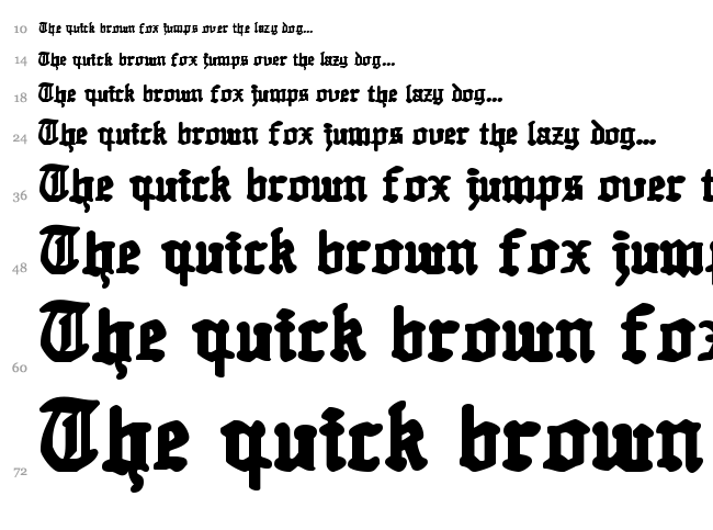 Quest Knight font waterfall
